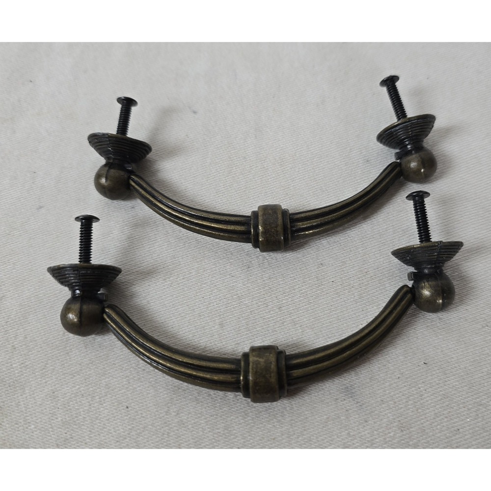 Lot‎ Of 2 Brass Drawer Pull 6-3/4" inch Center To Center
